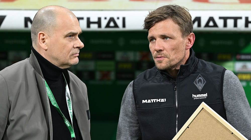 Werder-Boss Klaus Filbry hält weiter zu Sport-Geschäftsführer Clemens Fritz. (Archivbild) / Foto: ---/dpa
