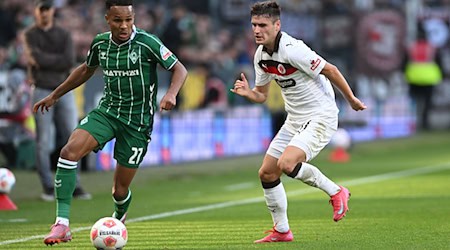 Fällt vorerst aus: Werder-Profi Felix Agu. (Archivbild) / Foto: Carmen Jaspersen/dpa