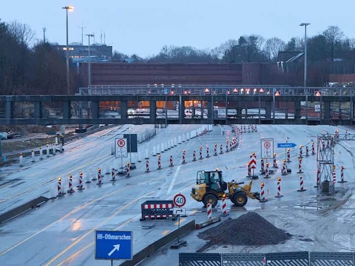 Die A7 in Hamburg ist ab Freitagabend für 55 Stunden voll gesperrt. (Archivbild) / Foto: Georg Wendt/dpa