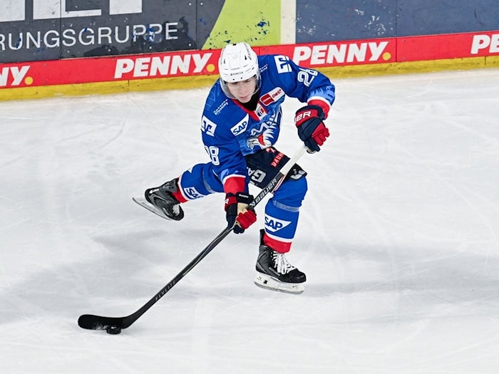 Alexander Ehl und die Adler Mannheim starten in die Playoffs / Foto: Uwe Anspach/dpa