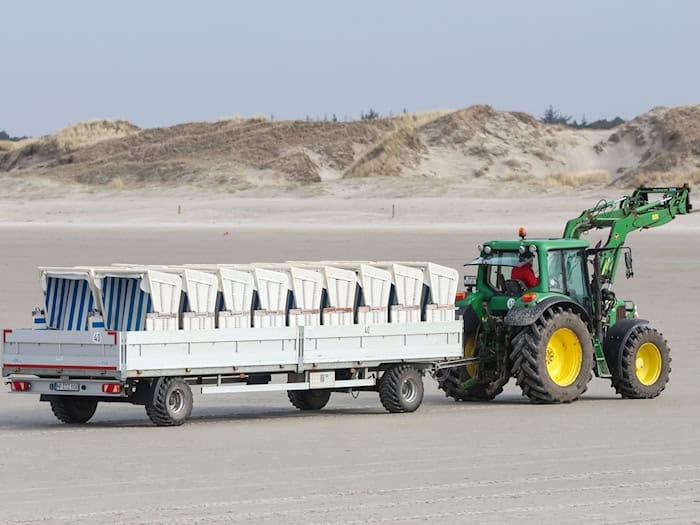St. Peter-Ording eröffnet die Strandkorbsaison. / Foto: Bodo Marks/dpa