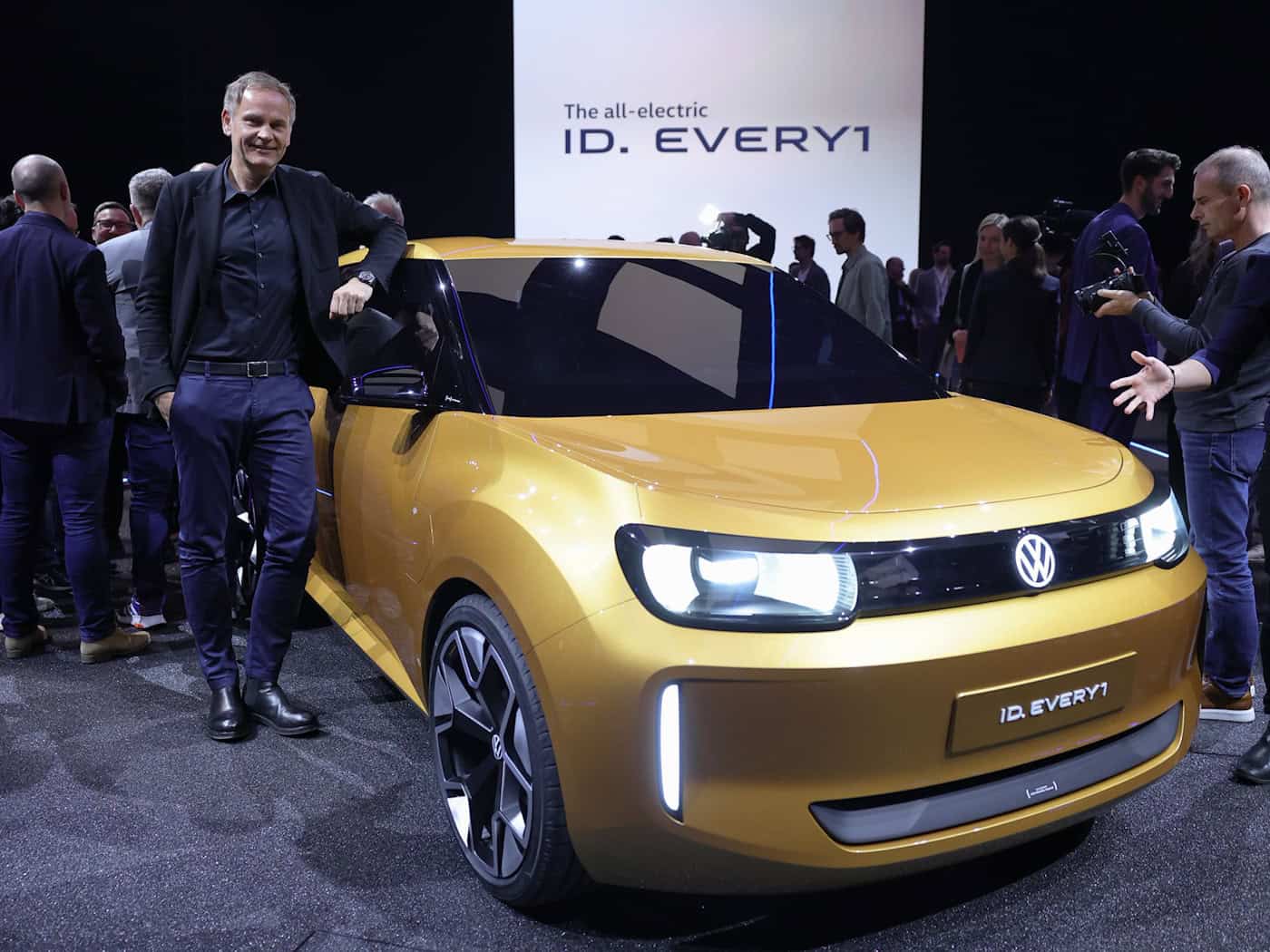 Das Einstiegsmodell ID.Every1 soll das erste VW-Auto mit der zusammen mit Rivian entwickelten Elektronik-Architektur werden. (Archivbild) / Foto: Rolf Vennenbernd/dpa