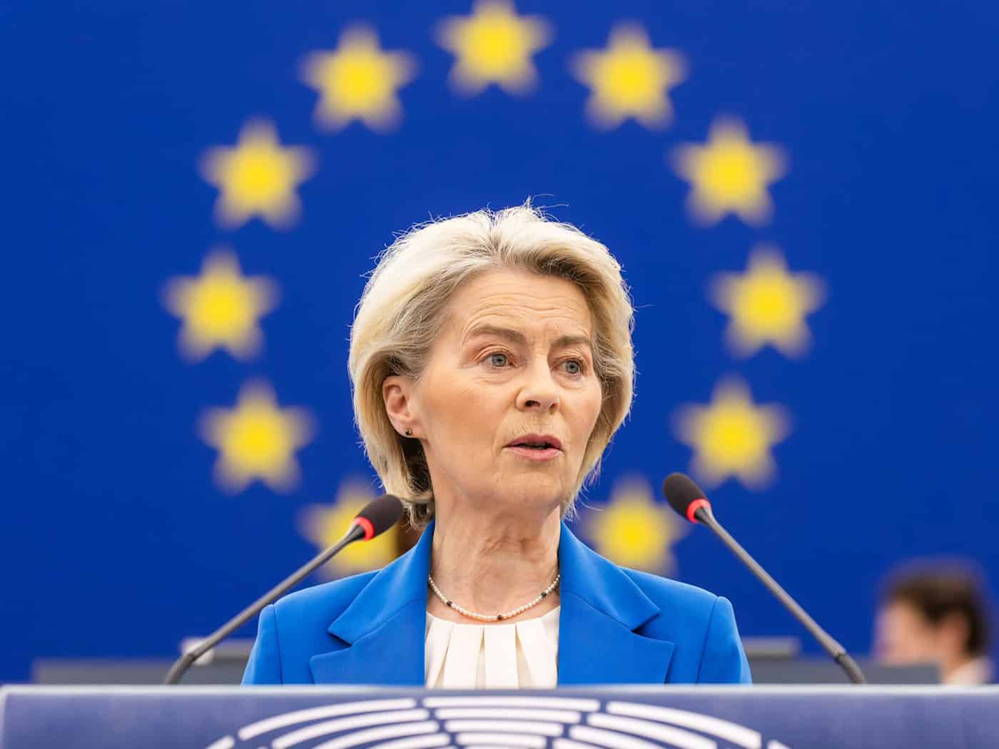 Ursula von der Leyen ist seit 2019 Präsidentin der Europäischen Kommission. (Archivbild) / Foto: Philipp von Ditfurth/dpa