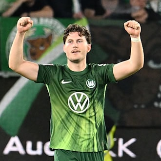 Jonas Wind kehrt nach langer Verletzungspause in den Wolfsburger Kader zurück. (Archivbild) / Foto: Swen Pförtner/dpa