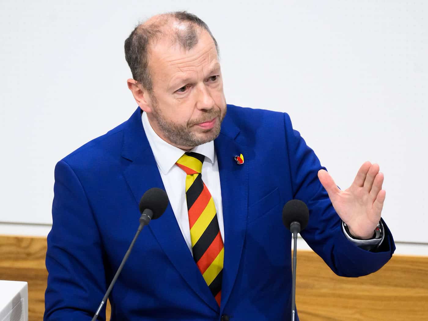 Stefan Marzischewski-Drewes zog 2022 als AfD-Spitzenkandidat in den niedersächsischen Landtag ein. (Archivbild) / Foto: Julian Stratenschulte/dpa