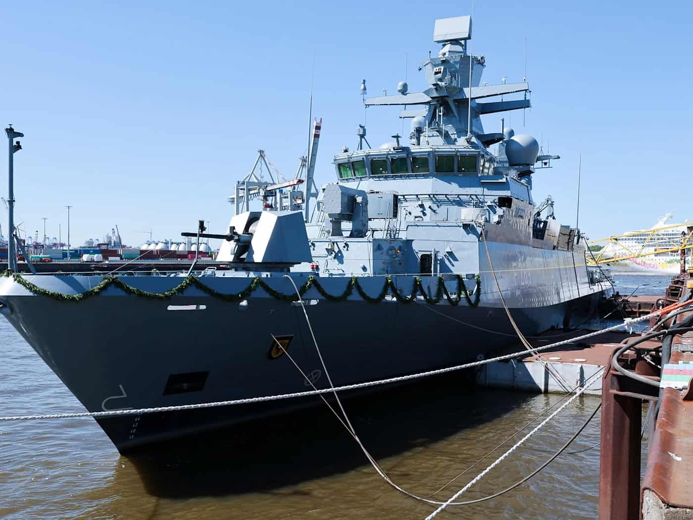 Die Korvette «Lübeck» wird voraussichtlich 2028 an die Deutsche Marine übergeben. / Foto: Christian Charisius/dpa