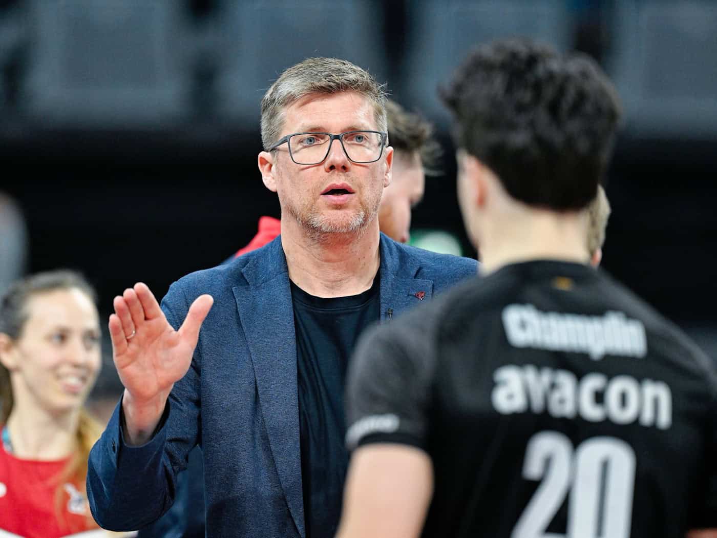 Trainer Stefan Hübner und die SVG Lüneburg verloren auch das zweite Finalspiel gegen Piacenza. (Archivbild) / Foto: Uwe Anspach/dpa