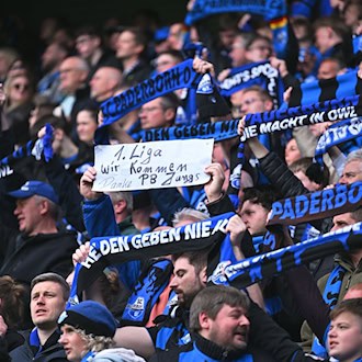 Komfortable Ausgangslage: Selbst bei einer Niederlage bleibt Paderborn Tabellenzweiter. (Archivbild) / Foto: Swen Pförtner/dpa