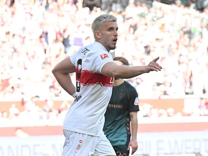 Ermedin Demirovic glich für den VfB den Rückstand aus. / Foto: Bernd Weißbrod/dpa