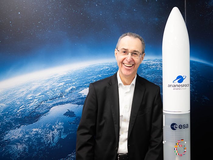 Pierre Godart hofft, bald mehr europäische Trägerraketen bauen zu können. / Foto: Sina Schuldt/dpa