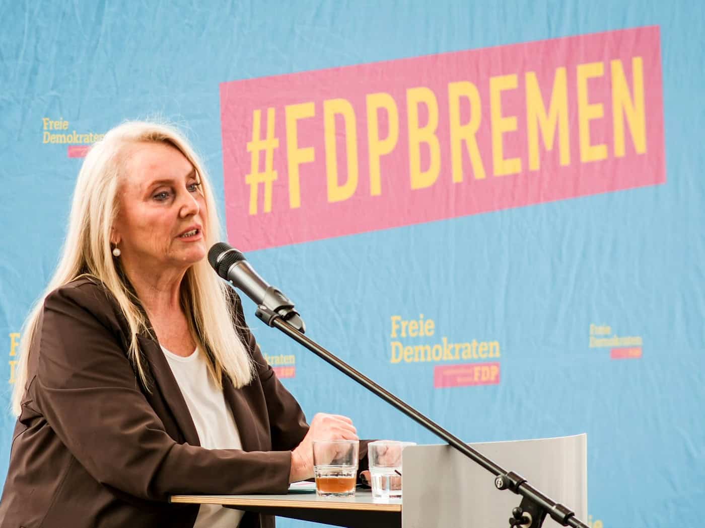 Die Unternehmerin Bettina Schiller steht künftig an der Spitze der Bremer FDP. / Foto: Focke Strangmann/dpa