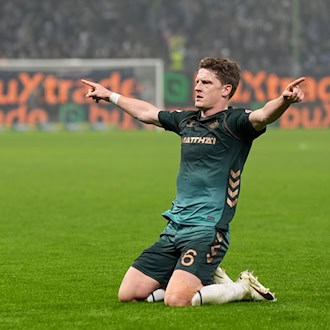 Wieder im Training: Werder Bremens Derby-Torschütze Jens Stage. / Foto: Marcus Brandt/dpa