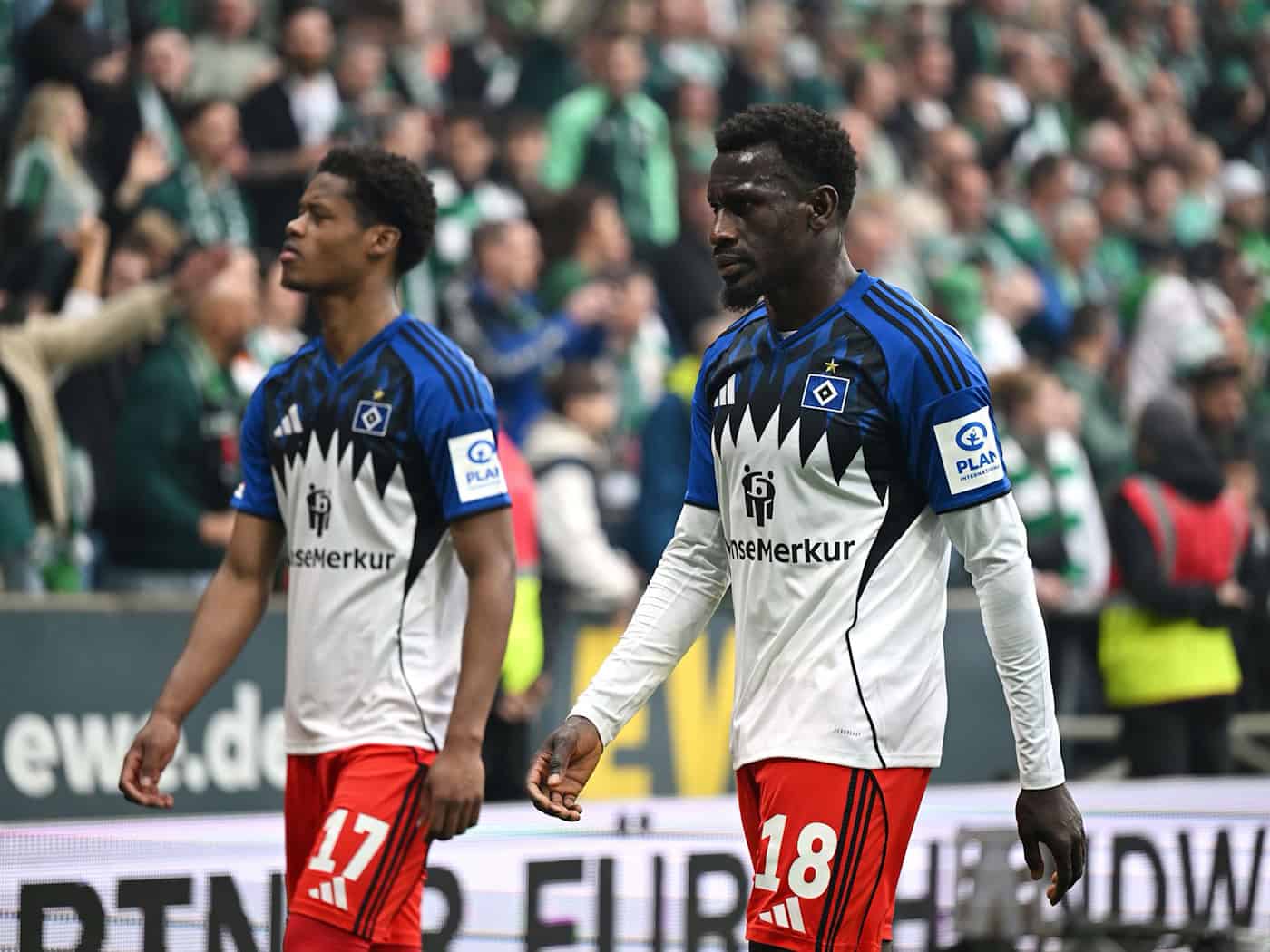 Frust beim HSV: Nach der Derby-Niederlage steckt der HSV weiter im Abstiegskampf. / Foto: Carmen Jaspersen/dpa