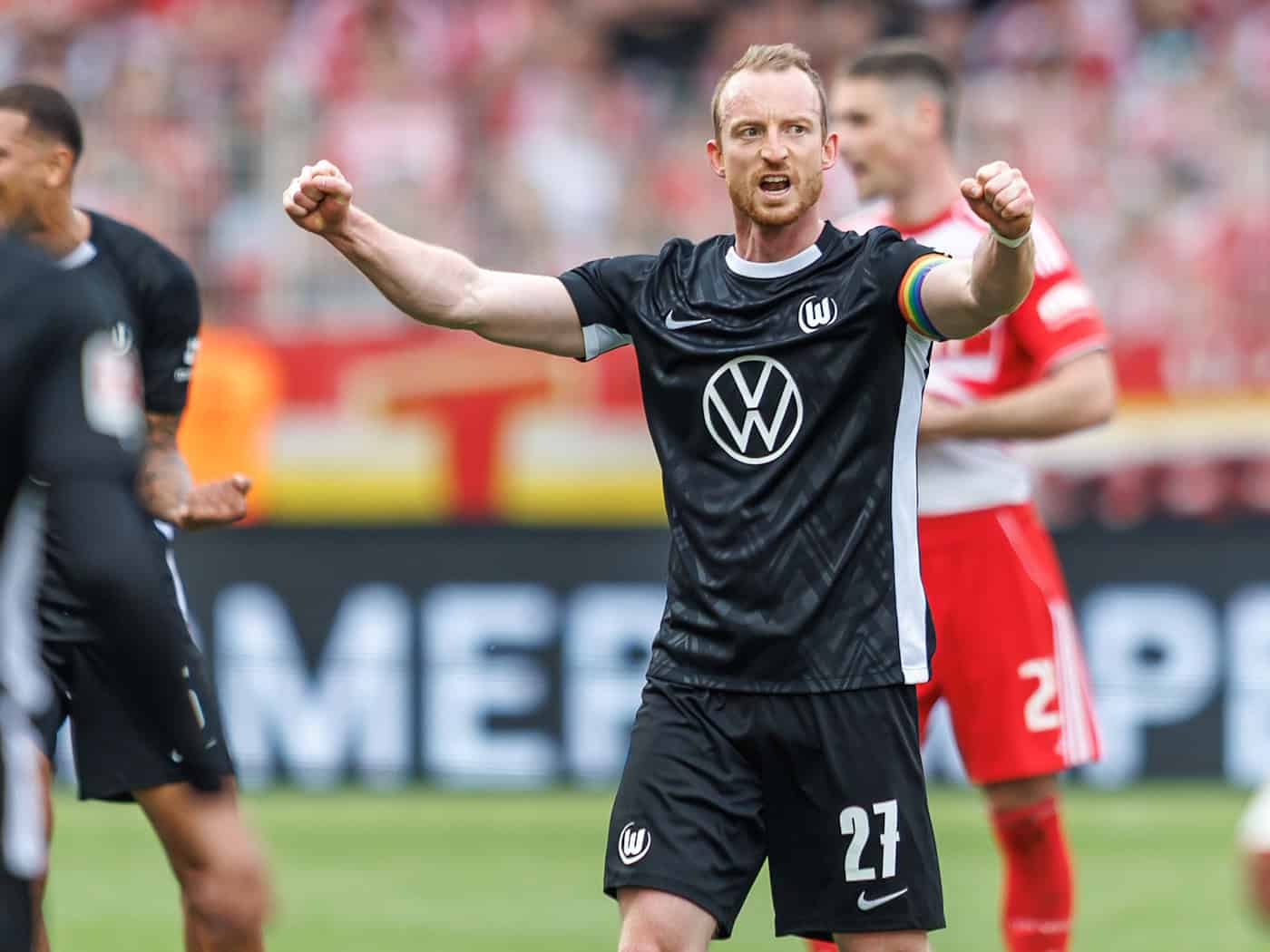 Maximilian Arnold feierte einen Sieg in seinem 400. Bundesligaspiel. / Foto: Andreas Gora/dpa