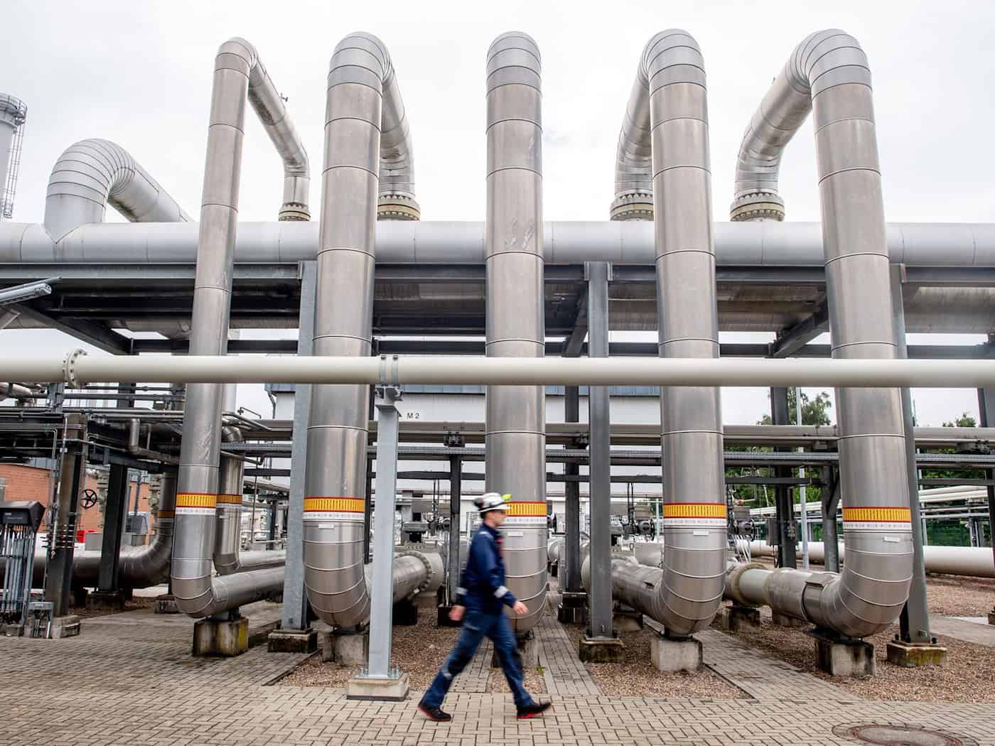 In Niedersachsen gibt es große Gasspeicher, wie hier den größten Westeuropas in Rehden. (Archivbild) / Foto: Hauke-Christian Dittrich/dpa