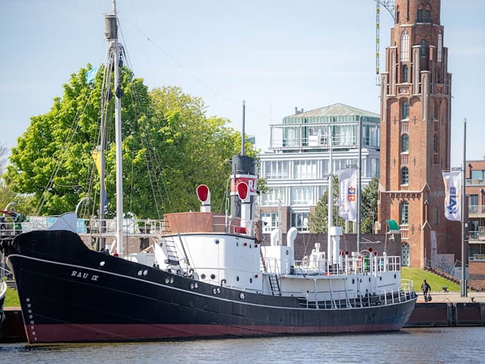 Das Walfangschiff «Rau IX» wurde 1939 gebaut. Heute ist es ein Museumsschiff. / Foto: Janet Binder/dpa