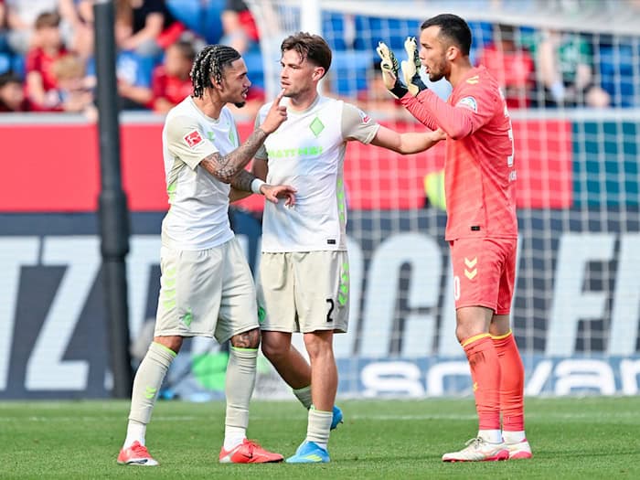 Bremer Frust bei der Niederlage gegen Hoffenheim. / Foto: Uwe Anspach/dpa