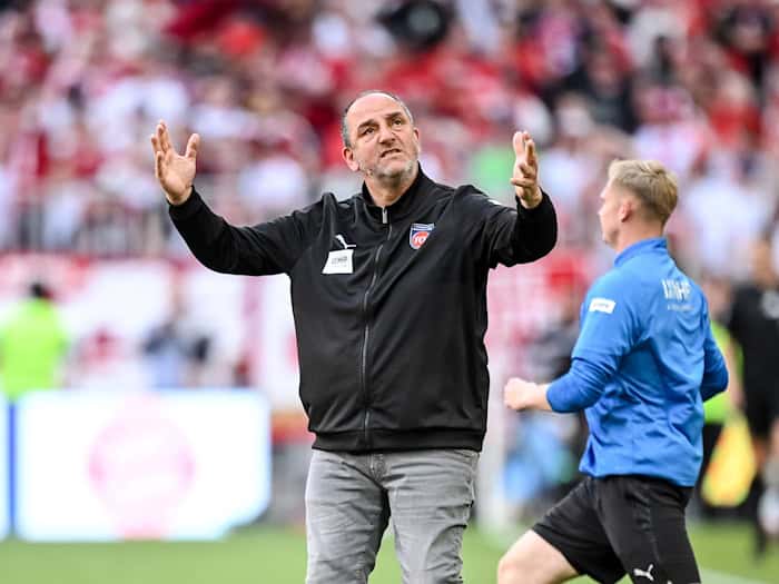 Frank Schmidt und der FCH wollen noch in die Relegation. (Archivbild) / Foto: Harry Langer/dpa
