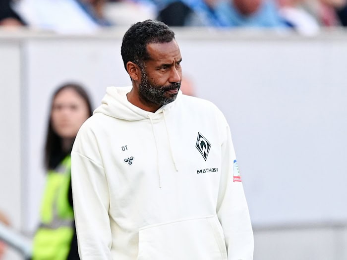 Werder-Trainer Daniel Thioune. / Foto: Uwe Anspach/dpa