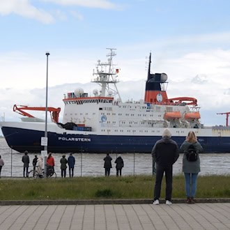 Die «Polarstern» ist wieder in ihrem Heimathafen Bremerhaven. / Foto: Jörn Hüneke/dpa