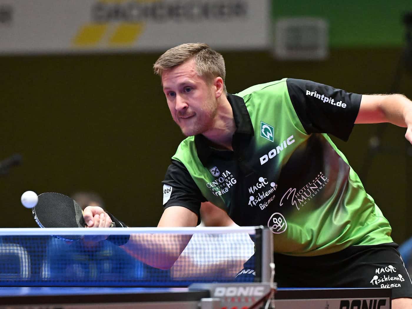Tischtennis-Profi Mattias Karlsson von Werder Bremen. / Foto: Carmen Jaspersen/dpa