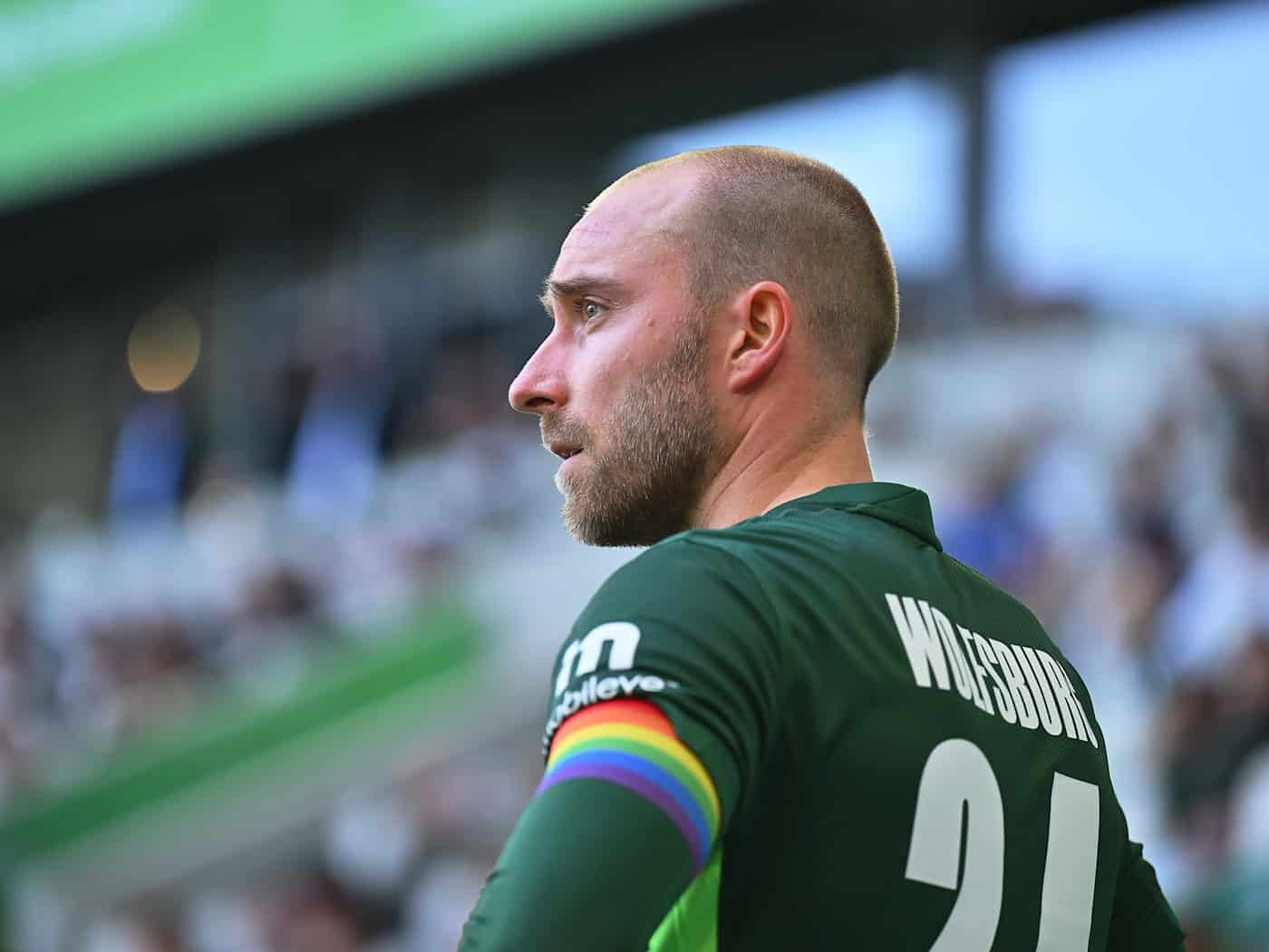 Wolfsburg-Star Christian Eriksen. / Foto: Swen Pförtner/dpa