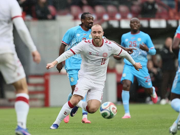 Dänemarks Nationalspieler Christian Eriksen. (Archivbild) / Foto: Bruno Fahy/Belga/dpa