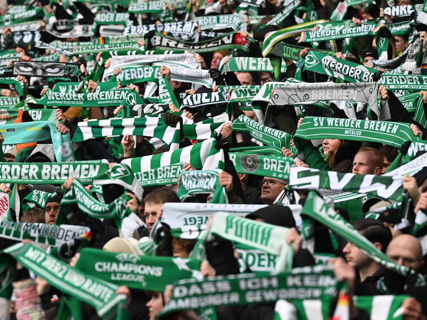 Fans von Werder Bremen. / Foto: Carmen Jaspersen/dpa
