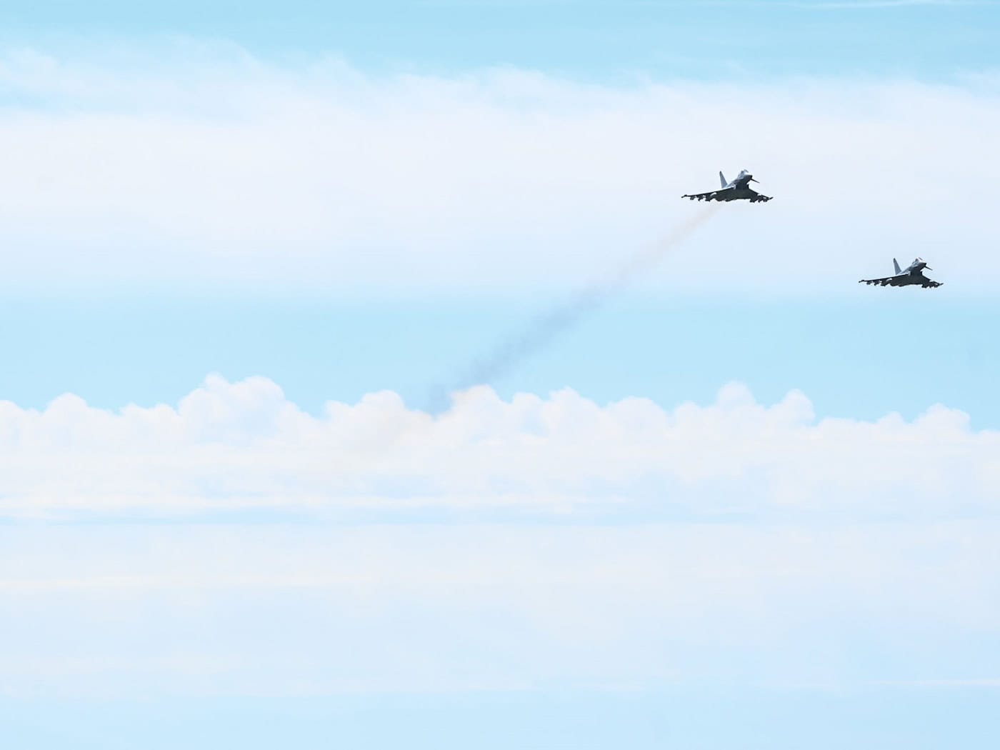 Die letzten Eurofighter des Luftwaffengeschwaders 71 «Richthofen» wurden von Laage zurück nach Ostfriesland verlegt. / Foto: Lars Penning/dpa