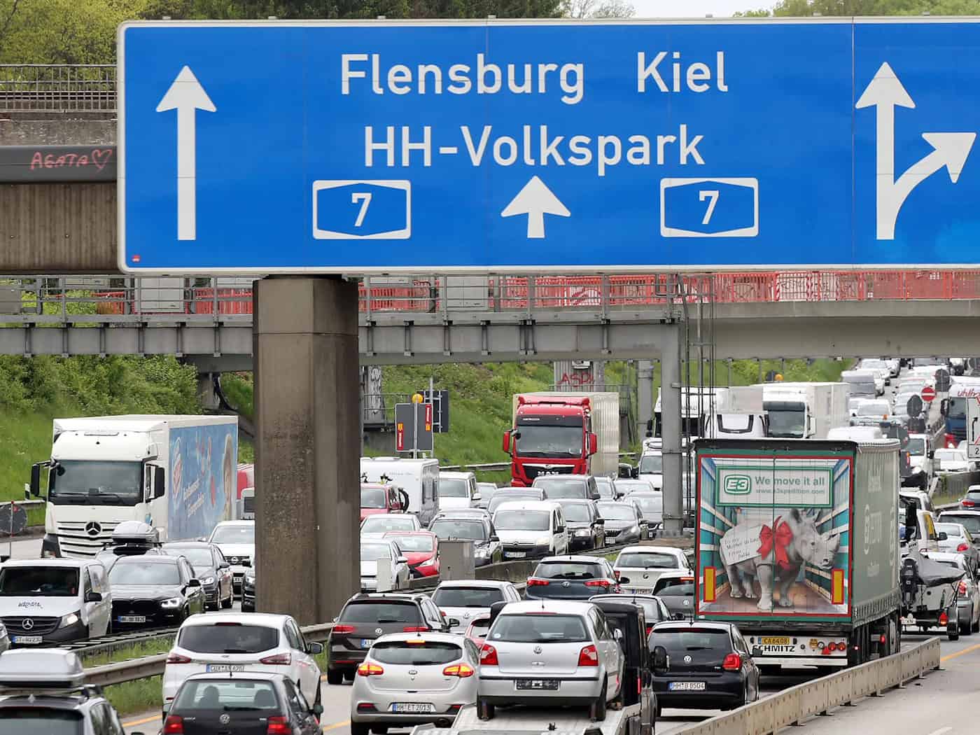 Stockender Verkehr im Norden - vor allem kurz vor Dänemark