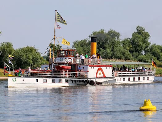 Historischer Raddampfer bei Bleckede auf Sandbank geraten – zwei Leichtverletzte
