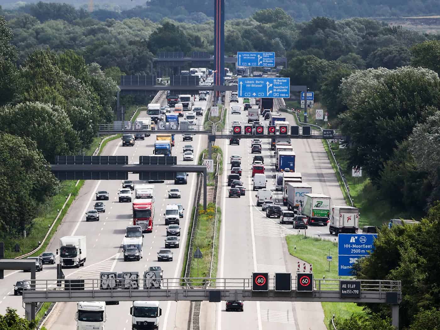 A1 wird voll gesperrt - lange Staus rund um Hamburg erwartet