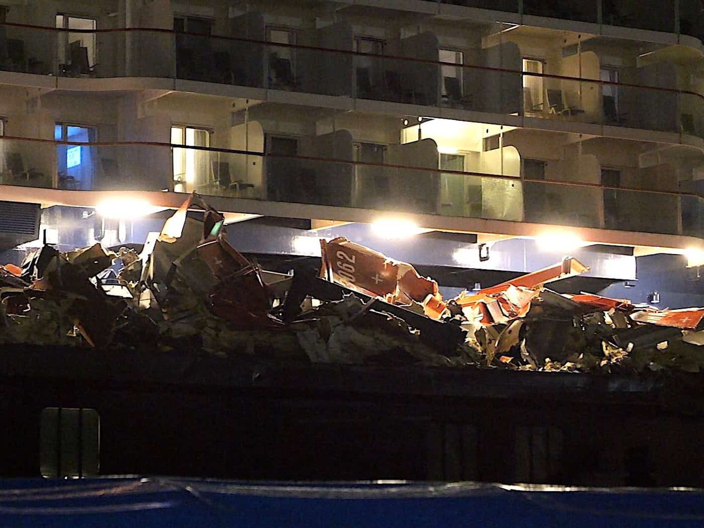 Kreuzfahrtschiff rammt Schiffe – Polizei will informieren