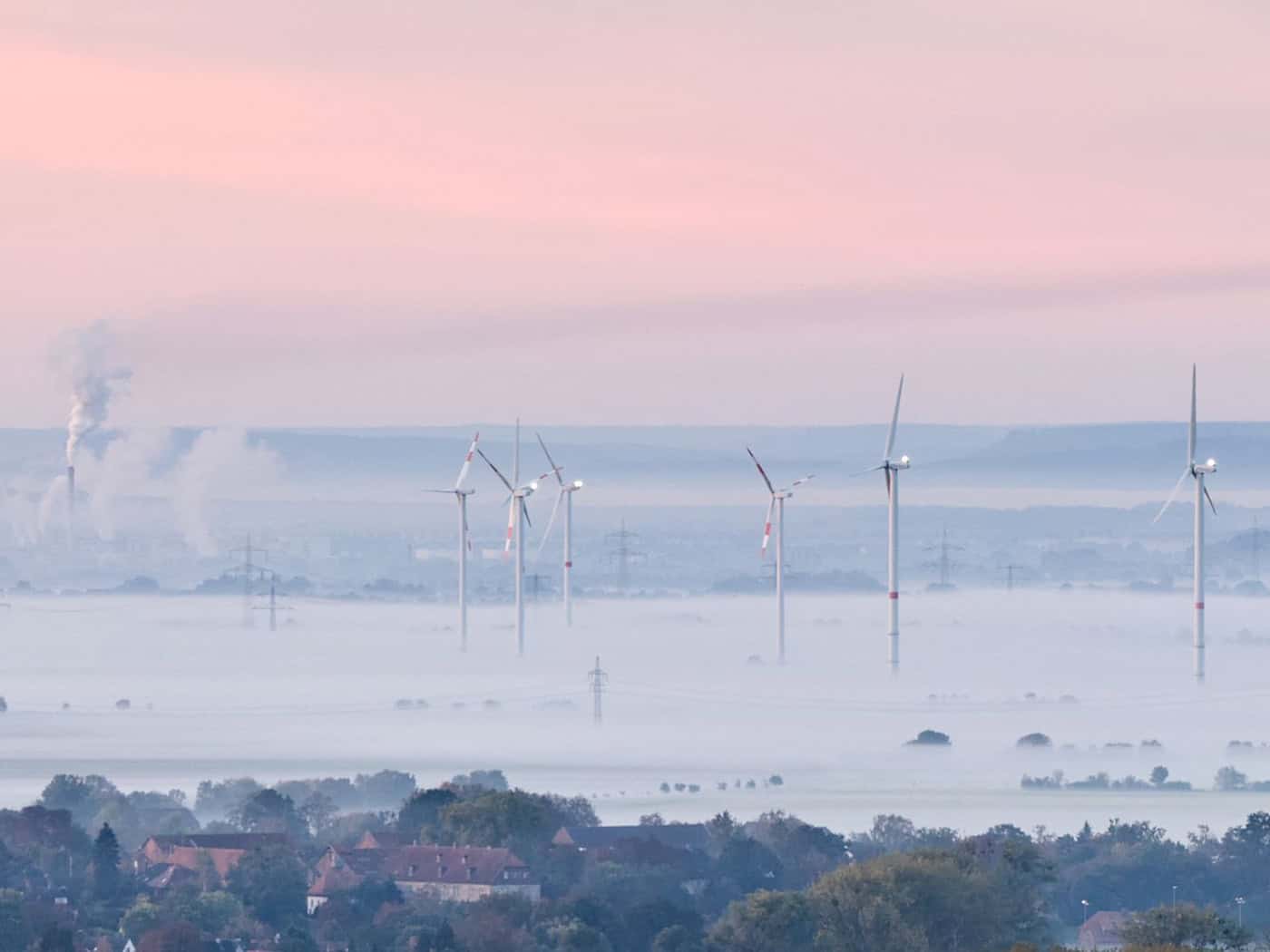 Nebel an Halloween in Niedersachsen - wo Regen aufzieht