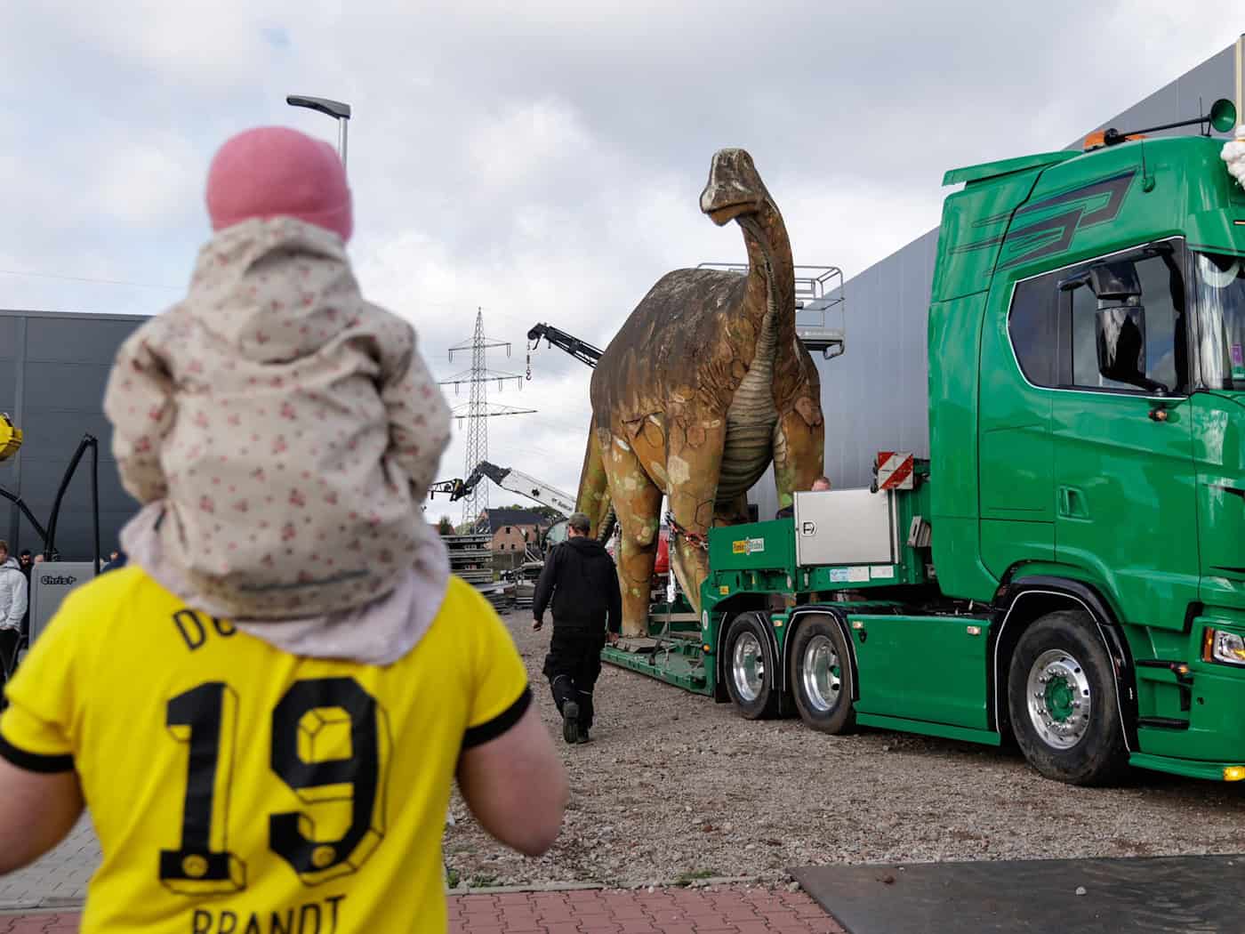 11,5-Tonnen-Dinosaurier «eLise» nach 26 Jahren von Barkhausen nach Damme gebracht