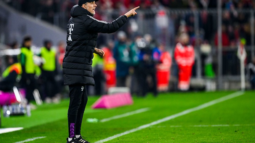 Münchens Trainer Thomas Tuchel gestikuliert. / Foto: Tom Weller/dpa