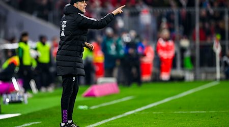 Münchens Trainer Thomas Tuchel gestikuliert. / Foto: Tom Weller/dpa