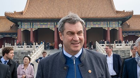 Markus Söder (CSU) bereist bis zum 28.03.2024 die Volksrepublik China. / Foto: Peter Kneffel/dpa