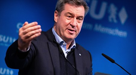 Markus Söder (CSU), Ministerpräsident von Bayern, nimmt an einer Pressekonferenz teil. / Foto: Sven Hoppe/dpa