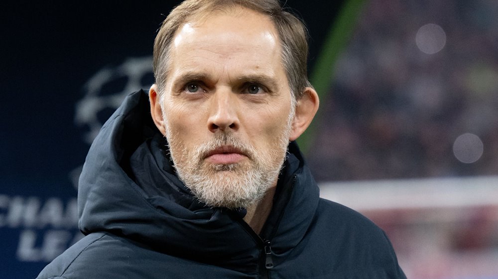 Trainer Thomas Tuchel von München kommt vor dem Spiel in das Stadion. / Foto: Sven Hoppe/dpa