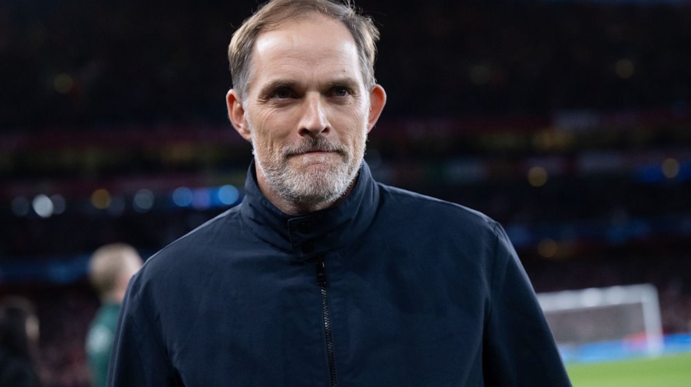 Trainer Thomas Tuchel von München kommt vor dem Spiel in das Stadion. / Foto: Sven Hoppe/dpa