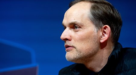 Trainer Thomas Tuchel von München nimmt nach dem Spiel an einer Pressekonferenz teil. / Foto: Sven Hoppe/dpa