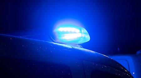 Ein Blaulicht leuchtet auf dem Dach eines Polizeiwagens. / Foto: Sarah Knorr/dpa/Symbolbild