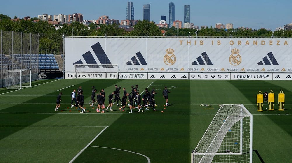 Fußball: Champions League, vor dem Halbfinal-Rückspiel Real Madrid gegen FC Bayern, Training. Die Spieler von Real Madrid beim Training. / Foto: Paul White/AP