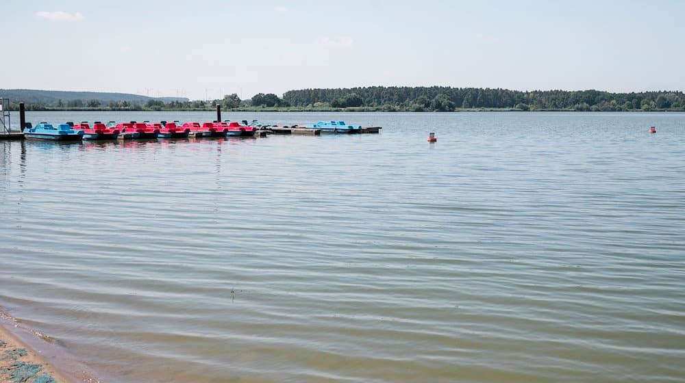 Für den Altmühlsee ist ein Badeverbot ausgesprochen worden, da dort eine starke Blaualgenentwicklung vorliegt. / Foto: Daniel Vogl/dpa/Archiv