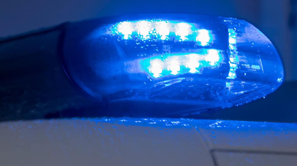Blaulichter leuchten auf einem Streifenwagen. / Foto: Jens Büttner/dpa-Zentralbild/dpa/Symbolbild