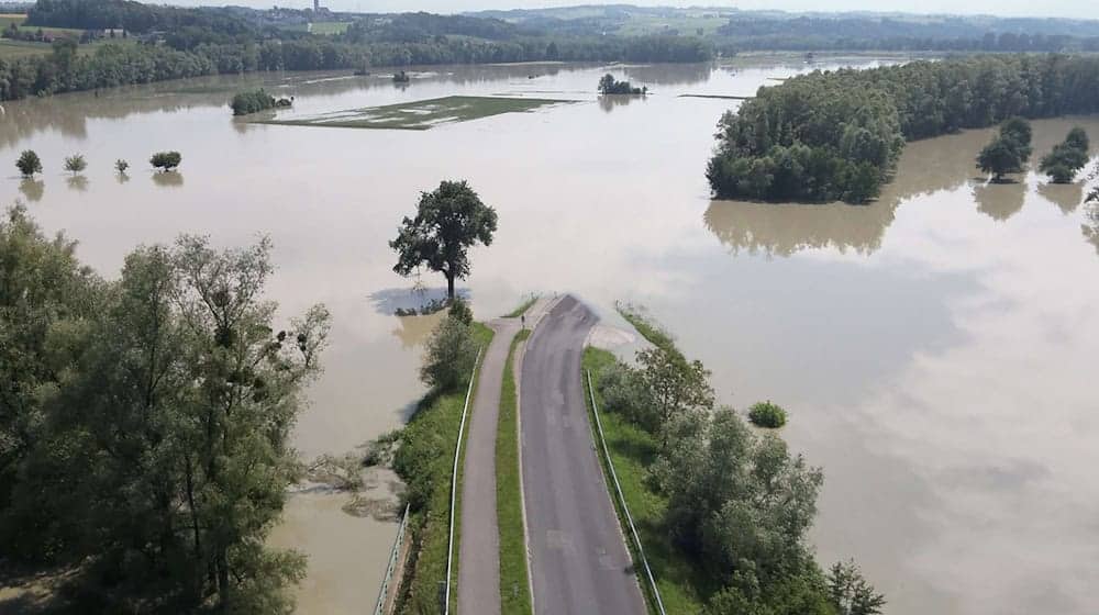 Überflutungen im Raum Ardagger Markt im Bezirk Amstetten in Niederösterreich. / Foto: Doku Noe/APA/dpa