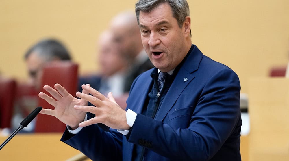 Markus Söder (CSU), Ministerpräsident von Bayern, nimmt an einer Plenarsitzung teil. / Foto: Sven Hoppe/dpa