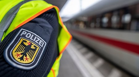 Die Polizei nahm einen jungen Mann vorläufig fest, nachdem er Beton auf die Schienen geworfen hatte. (Symbolbild) / Foto: Patrick Seeger/dpa
