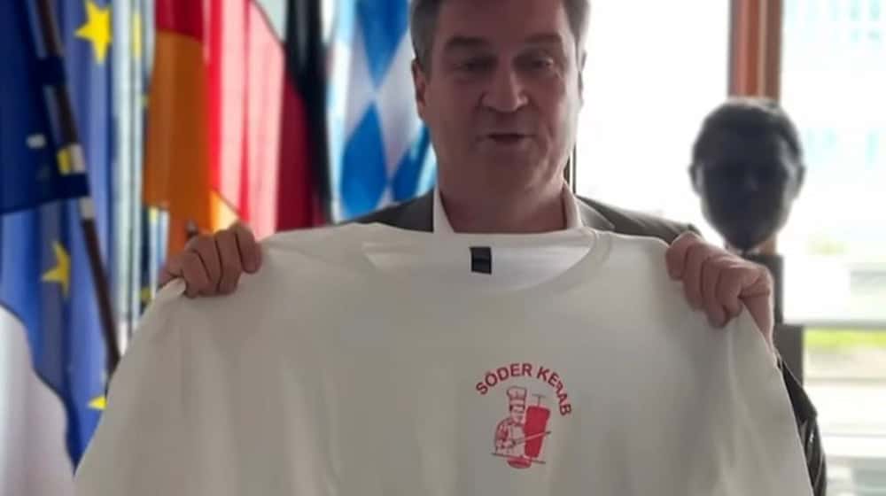 40 ausgeloste Personen will Markus Söder in der kommenden Woche zum Döner essen einladen. / Foto: Markus Söder/Instagram/dpa